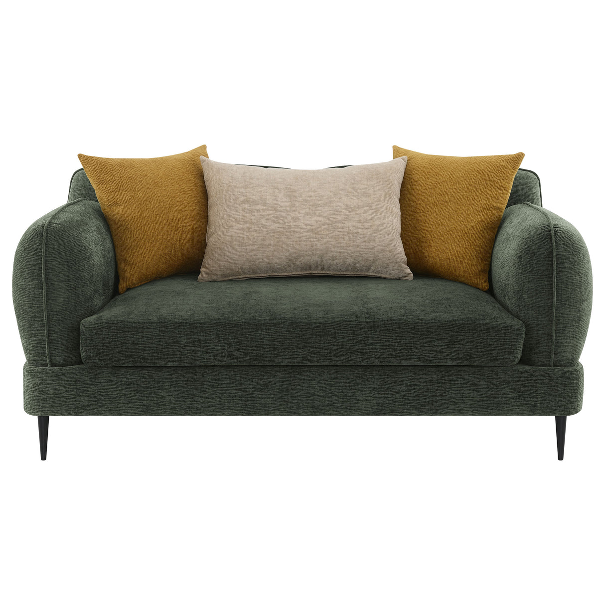 Jade Green 2-Piece Chenille Upholstered Sofa Set