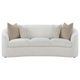 Rainn Latte 2-Piece Boucle Upholstered Sloped Arm Sofa Set