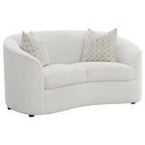 Rainn Latte 2-Piece Boucle Upholstered Sloped Arm Sofa Set