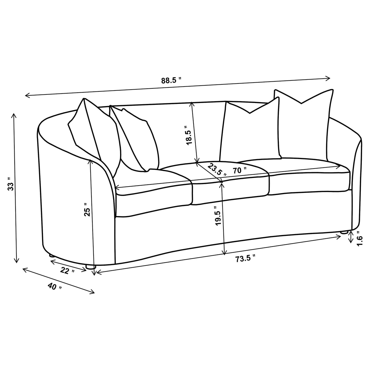 Rainn Latte 2-Piece Boucle Upholstered Sloped Arm Sofa Set