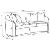 Rainn Latte 2-Piece Boucle Upholstered Sloped Arm Sofa Set