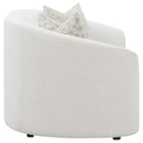 Rainn Upholstered Tight Back Loveseat Latte