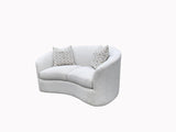 Rainn Upholstered Tight Back Loveseat Latte