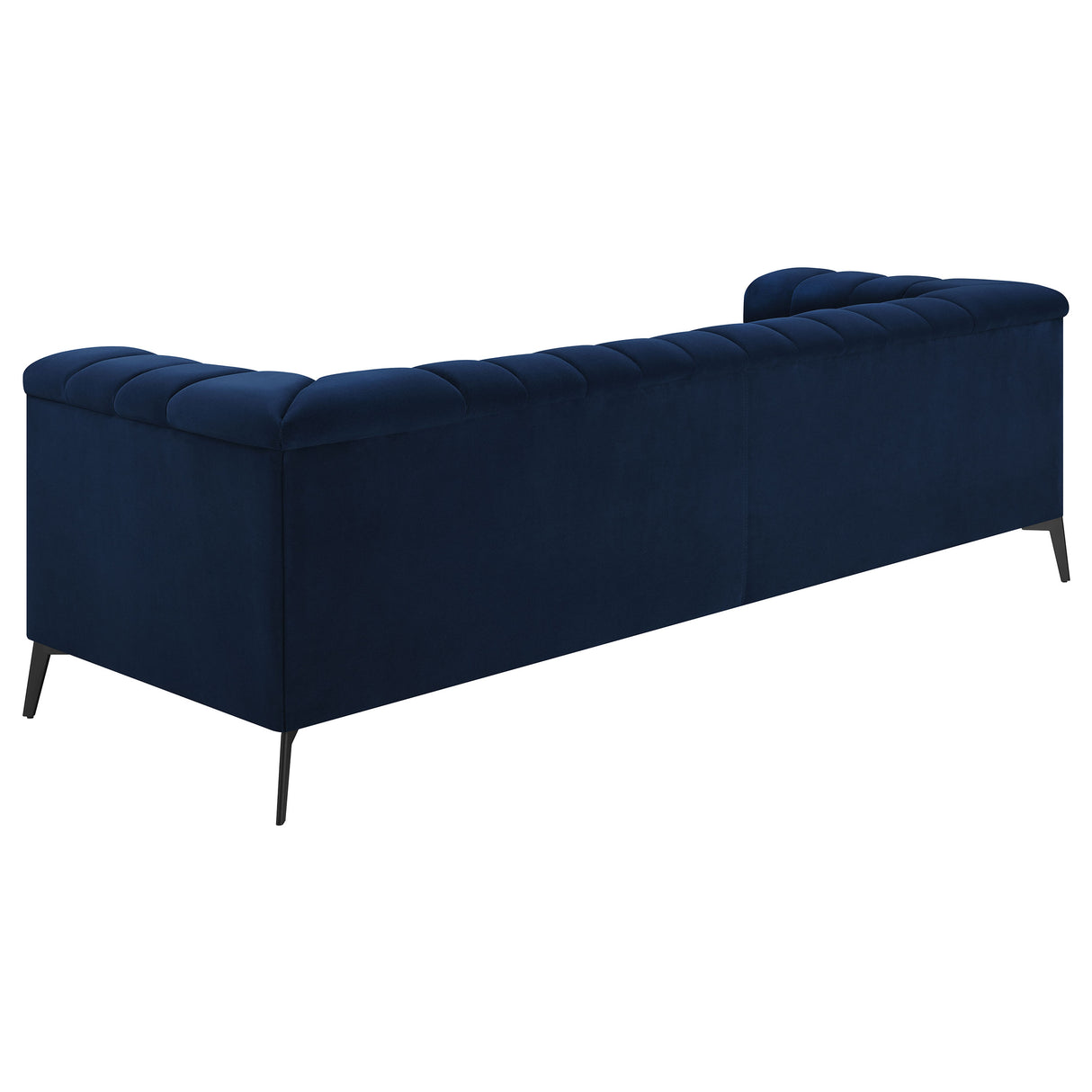 Chalet Blue 2-Piece Upholstered Tuxedo Arm Tufted Sofa Set