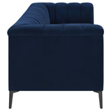 Chalet Blue 2-Piece Upholstered Tuxedo Arm Tufted Sofa Set