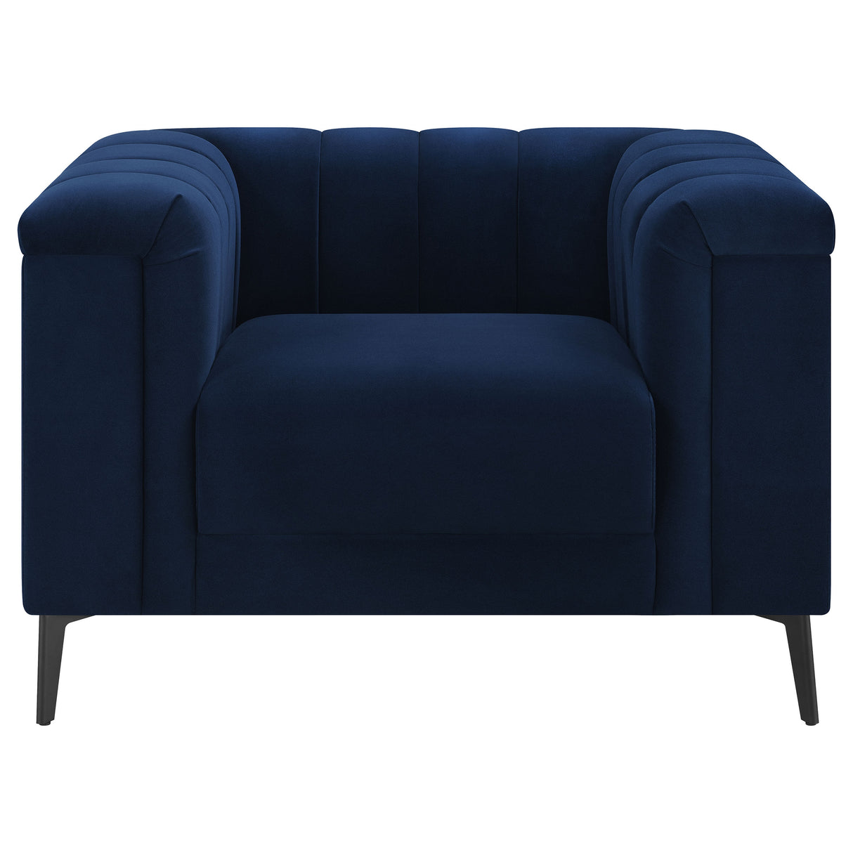 Chalet Blue 3-Piece Upholstered Tuxedo Arm Tufted Sofa Set