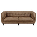 Thatcher Brown 3-Piece Upholstered Tuxedo Arm Sofa Set