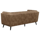 Thatcher Brown 3-Piece Upholstered Tuxedo Arm Sofa Set