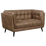 Thatcher Brown 3-Piece Upholstered Tuxedo Arm Sofa Set