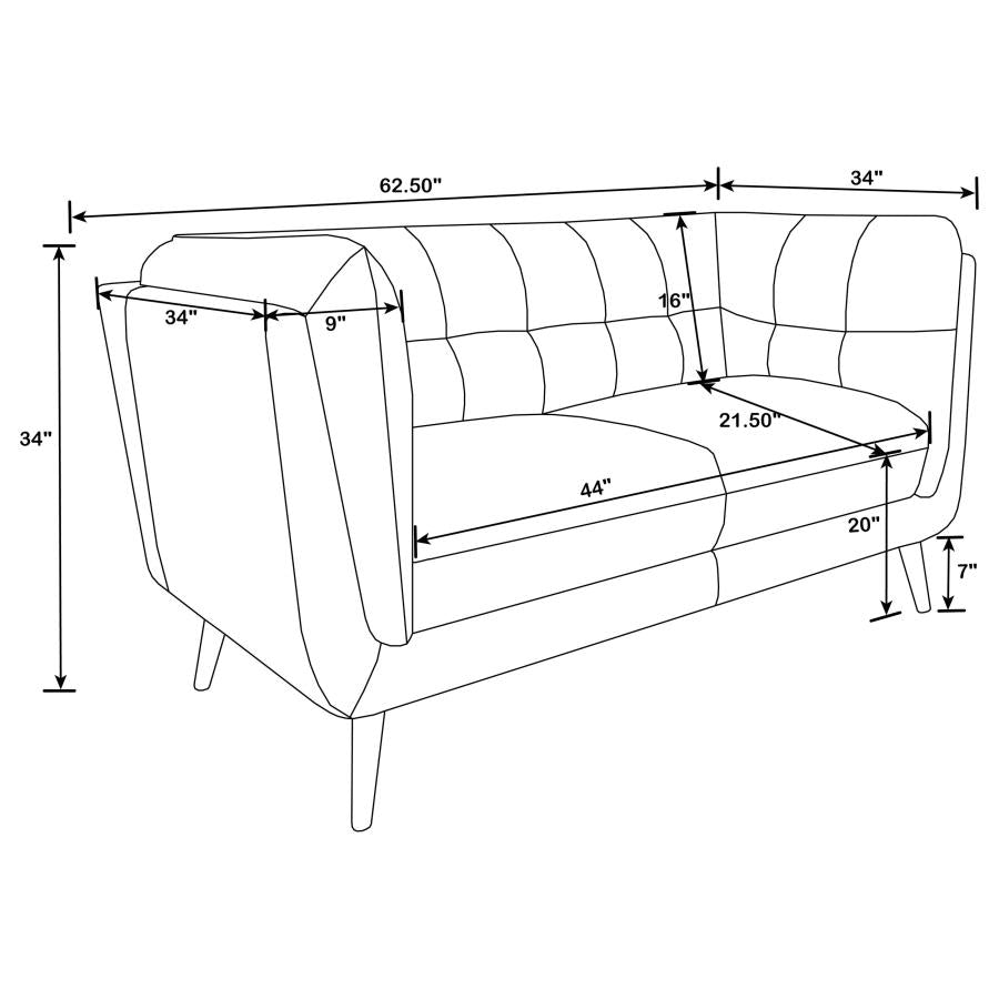 Thatcher Brown 3-Piece Upholstered Tuxedo Arm Sofa Set