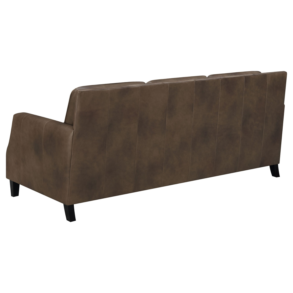 Leaton Brown Sugar 2-Piece Upholstered Recessed Arm Sofa Set