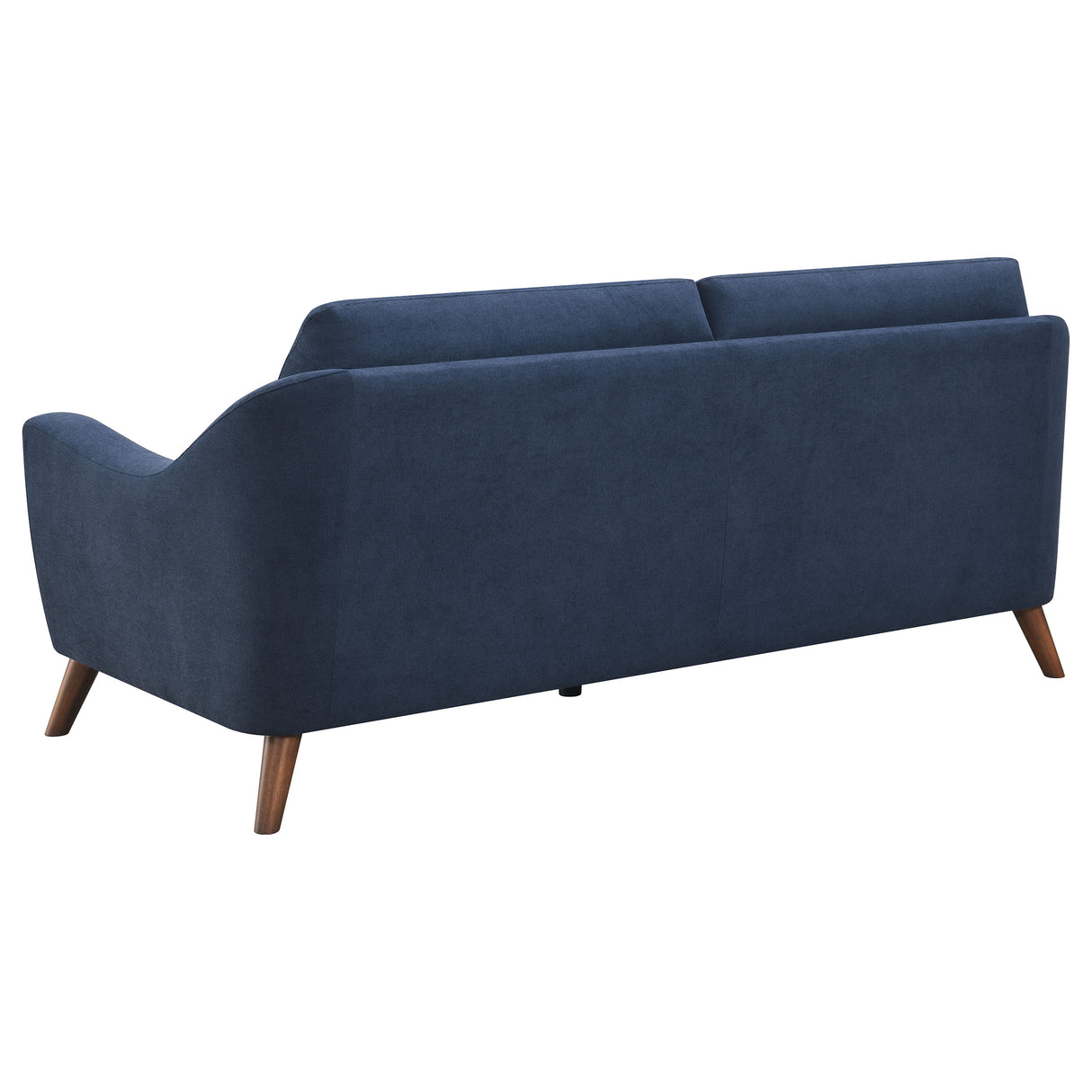 Gano Navy Blue 2-Piece Upholstered Sloped Arm Sofa Set