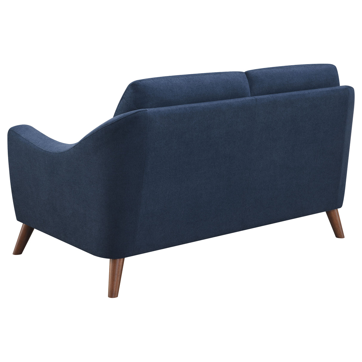 Gano Navy Blue 2-Piece Upholstered Sloped Arm Sofa Set