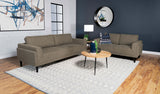 Rilynn Brown 2-Piece Upholstered Track Arm Sofa Set