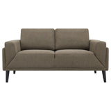 Rilynn Brown 2-Piece Upholstered Track Arm Sofa Set