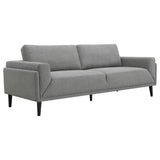 Rilynn Grey 3-Piece Upholstered Track Arm Sofa Set