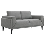 Rilynn Grey 3-Piece Upholstered Track Arm Sofa Set