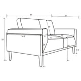 Rilynn Grey 3-Piece Upholstered Track Arm Sofa Set