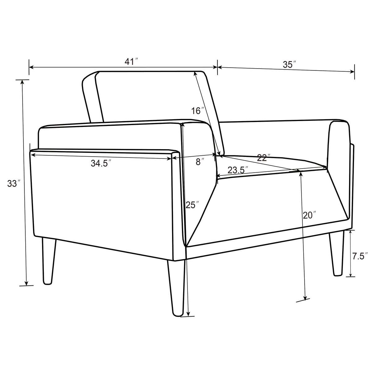 Rilynn Grey 3-Piece Upholstered Track Arm Sofa Set