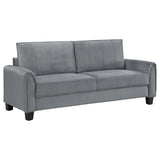 Davis Grey 2-Piece Upholstered Rolled Arm Sofa