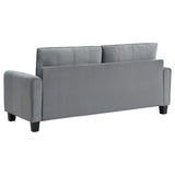 Davis Grey 2-Piece Upholstered Rolled Arm Sofa