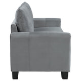 Davis Grey 2-Piece Upholstered Rolled Arm Sofa