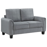 Davis Grey 2-Piece Upholstered Rolled Arm Sofa