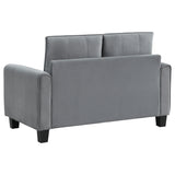 Davis Grey 2-Piece Upholstered Rolled Arm Sofa