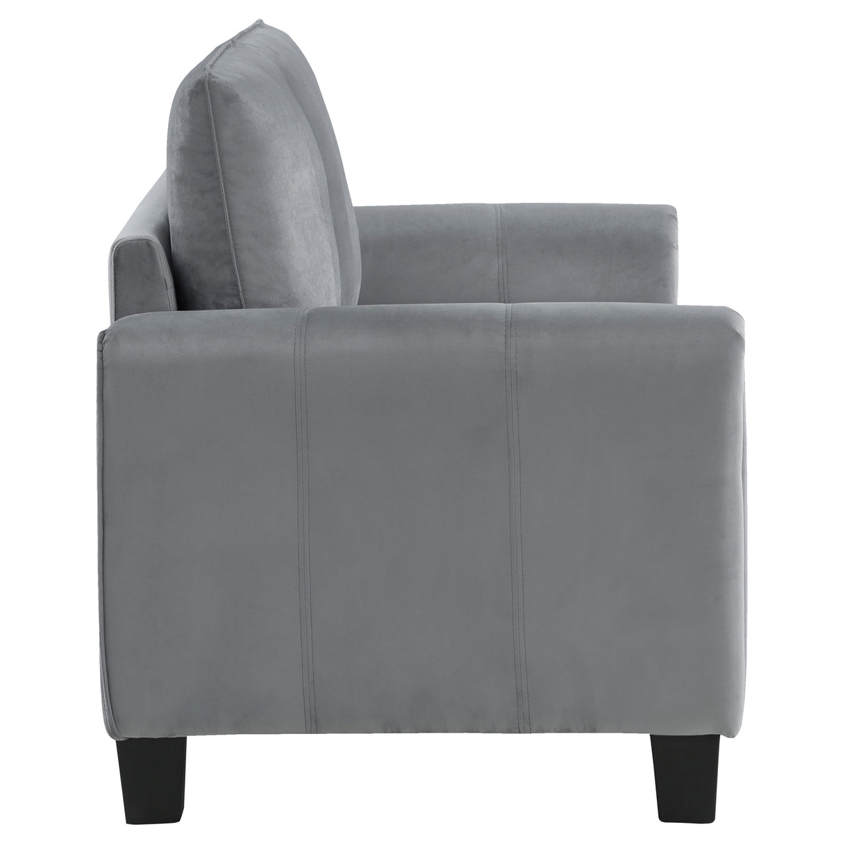 Davis Grey 2-Piece Upholstered Rolled Arm Sofa