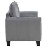 Davis Grey 3-Piece Upholstered Rolled Arm Sofa