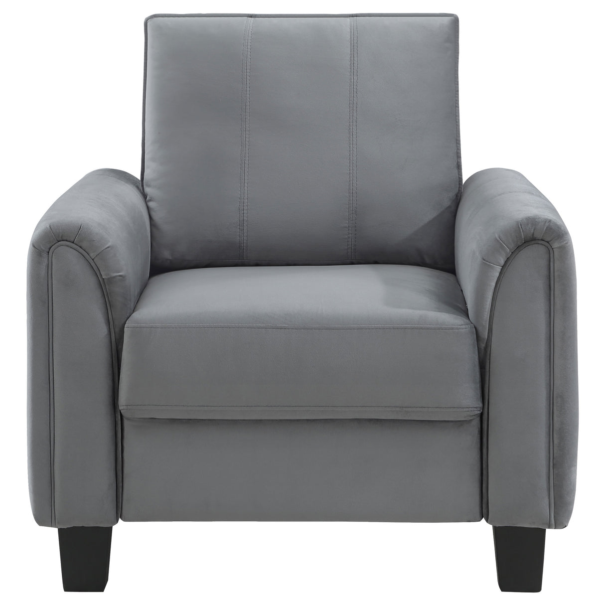 Davis Grey 3-Piece Upholstered Rolled Arm Sofa