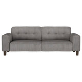 Deerhurst Charcoal 2-Piece Upholstered Track Arm Sofa Set