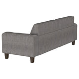 Deerhurst Charcoal 2-Piece Upholstered Track Arm Sofa Set