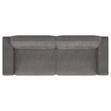 Deerhurst Charcoal 2-Piece Upholstered Track Arm Sofa Set