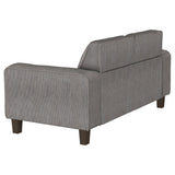 Deerhurst Charcoal 2-Piece Upholstered Track Arm Sofa Set