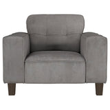 Deerhurst Charcoal 3-Piece Upholstered Track Arm Sofa Set