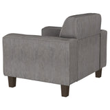 Deerhurst Charcoal 3-Piece Upholstered Track Arm Sofa Set