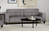 Deerhurst Charcoal Upholstered Track Arm Tufted Sofa