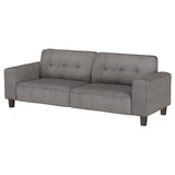 Deerhurst Charcoal Upholstered Track Arm Tufted Sofa