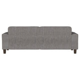 Deerhurst Charcoal Upholstered Track Arm Tufted Sofa