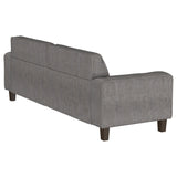 Deerhurst Charcoal Upholstered Track Arm Tufted Sofa