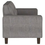 Deerhurst Charcoal Upholstered Track Arm Tufted Sofa