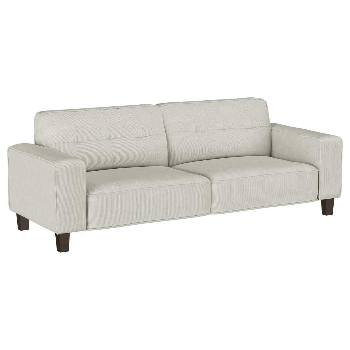 Deerhurst Greige 2-Piece Upholstered Track Arm Sofa Set