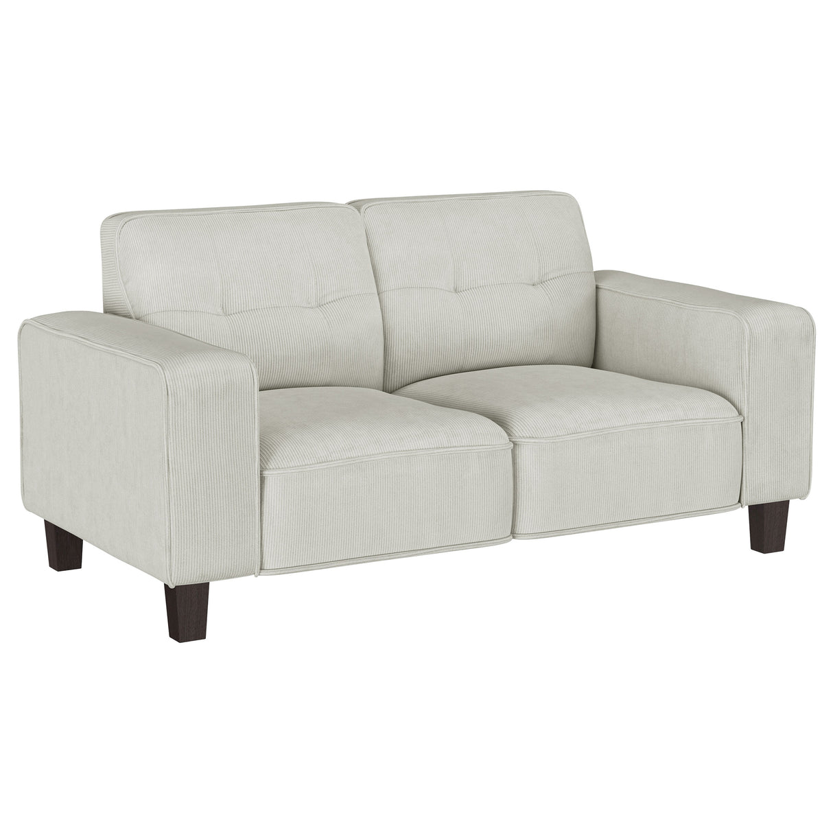 Deerhurst Greige 2-Piece Upholstered Track Arm Sofa Set