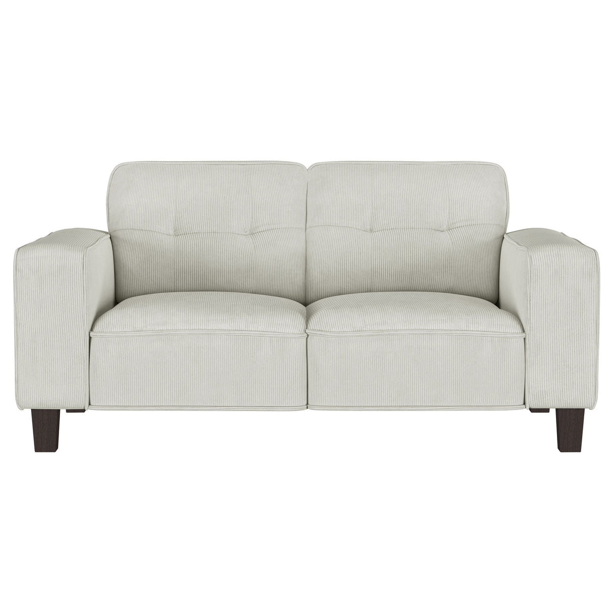 Deerhurst Greige 2-Piece Upholstered Track Arm Sofa Set