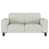 Deerhurst Greige 2-Piece Upholstered Track Arm Sofa Set