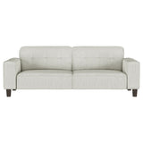 Deerhurst Greige Upholstered Track Arm Tufted Sofa