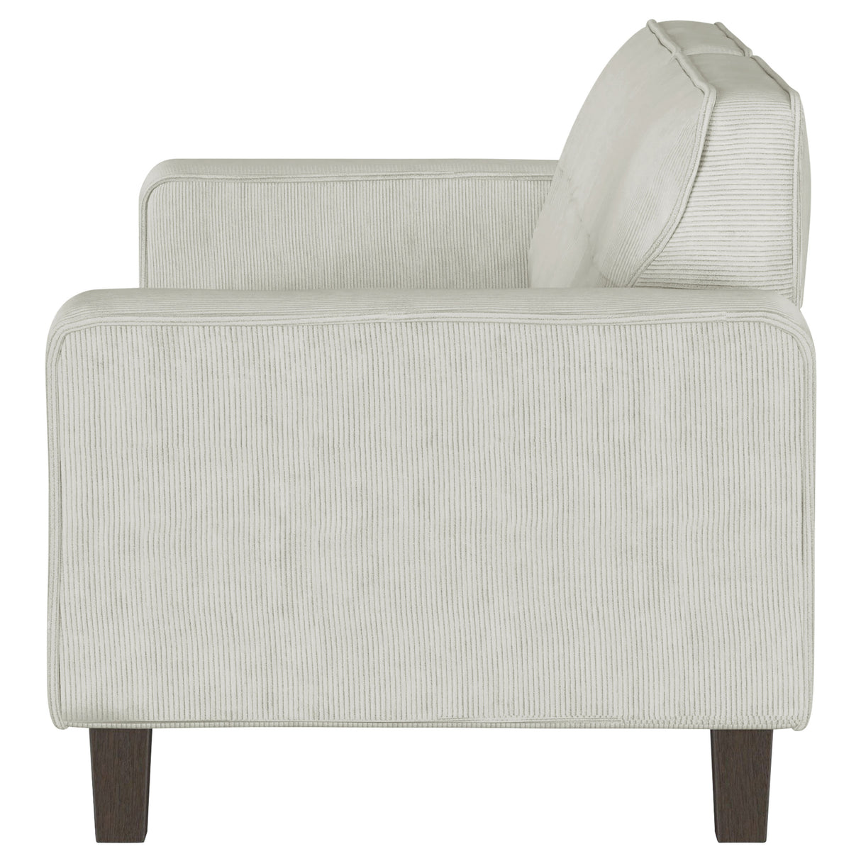 Deerhurst Greige Upholstered Track Arm Tufted Sofa