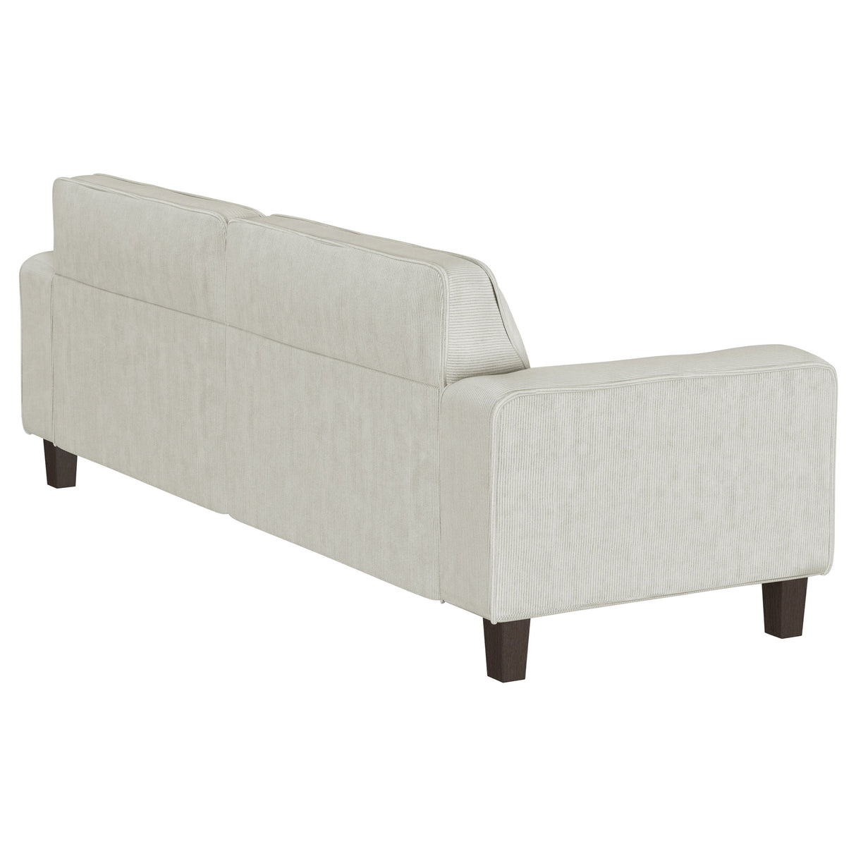 Deerhurst Greige Upholstered Track Arm Tufted Sofa