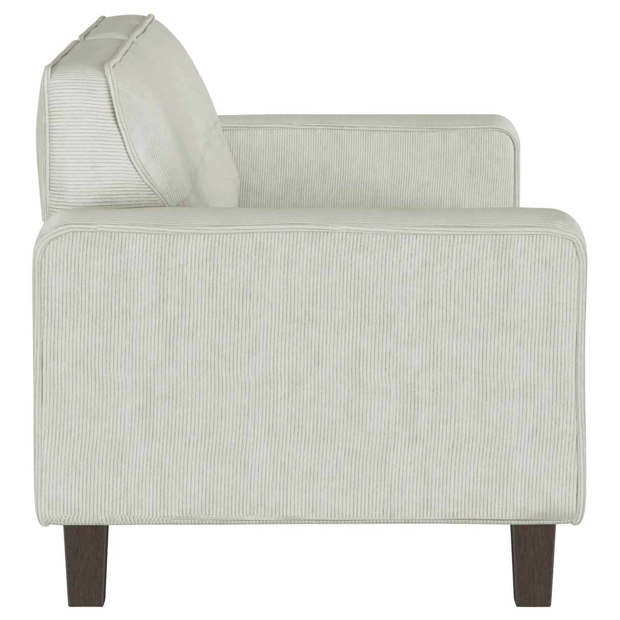 Deerhurst Greige Upholstered Track Arm Tufted Sofa